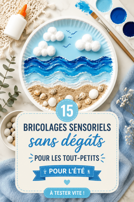 Des enfants jouant avec des activités sensorielles d'été sans désordre.