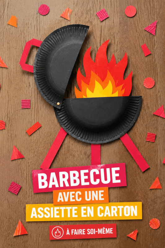 Un barbecue d'été avec des assiettes en carton disposées sur une table en plein air.