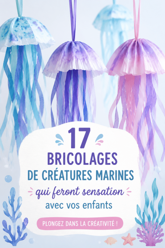 Activité manuelle créative autour des créatures marines pour les enfants.