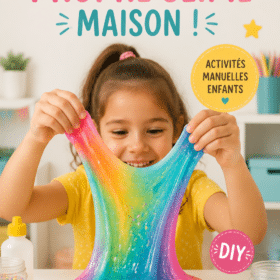 Slime maison coloré fait par des enfants.