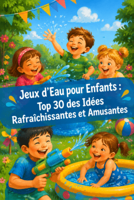 Des enfants heureux jouant avec des pistolets à eau dans un jardin ensoleillé.
