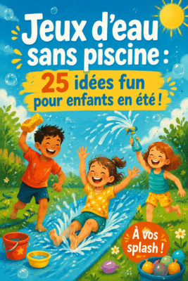 Enfants jouant avec de l'eau dans le jardin pendant l'été