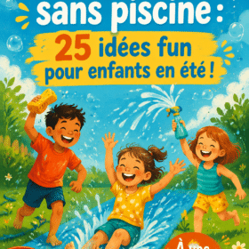 Enfants jouant avec de l'eau dans le jardin pendant l'été