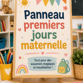 Un panneau d'affichage créatif et coloré pour accueillir les enfants en maternelle