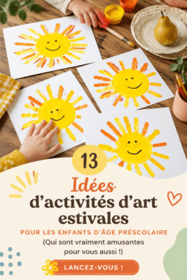 Enfant peignant avec des couleurs vives lors d'un projet artistique d'été.