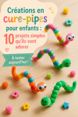 Des enfants créant des objets en chenilles colorées dans un espace de loisirs