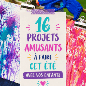 Enfants en train de peindre ensemble lors d'un projet d'été créatif.