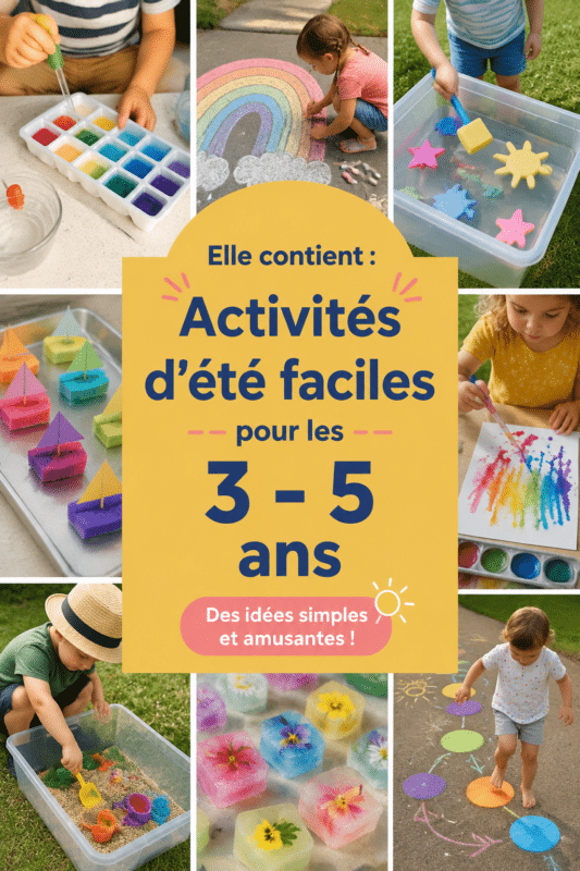 Un parent et un enfant s'amusent ensemble avec des activités d'été simples.
