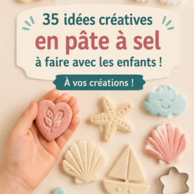 Un enfant en train de créer une figurine en pâte à sel