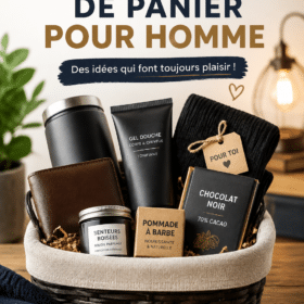 Panier-cadeau attractif pour hommes rempli de surprises