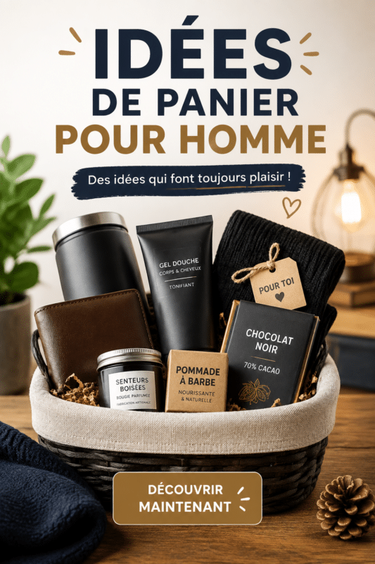 Panier-cadeau attractif pour hommes rempli de surprises