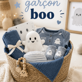 Panier de rangement coloré dans une chambre d'enfant