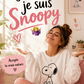 Image joyeuse de Snoopy avec des enfants, illustrant l'esprit ludique et chaleureux du personnage.
