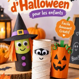 D'enfants réalisant des décorations DIY pour Halloween