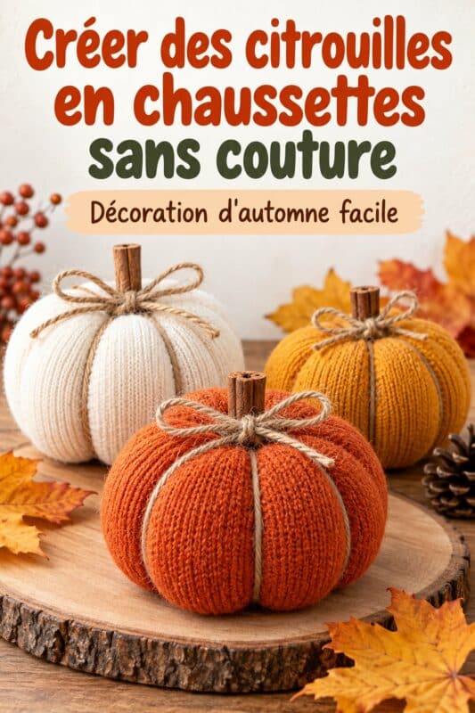 Creez des citrouilles en chaussettes moelleuses pour Halloween