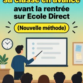 Une maman et son enfant examinant les informations scolaires sur un ordinateur.