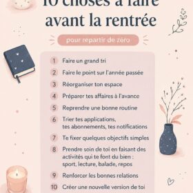 Famille réunie autour d'une table avec des fournitures scolaires pour préparer la rentrée