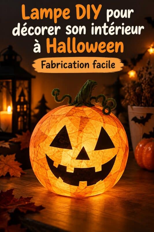 Lampe d'Halloween DIY colorée illuminant une pièce