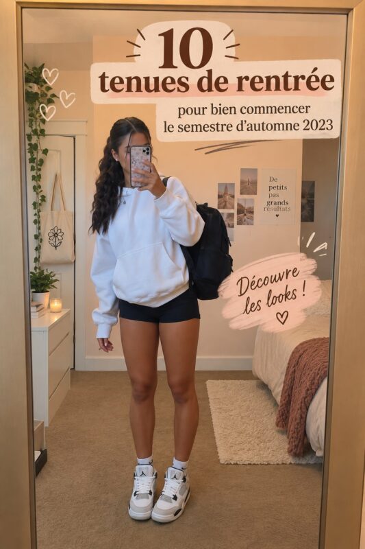 Enfant portant un look stylé pour la rentrée scolaire, représentant les tendances de l'automne 2023.