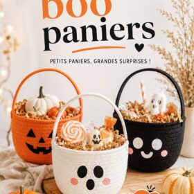 Un mini panier coloré rempli de douceurs et de surprises pour enfants.