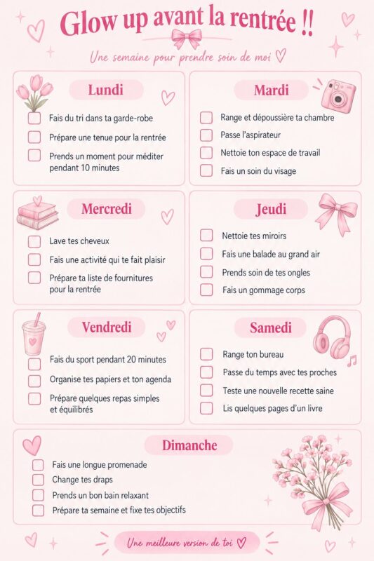 Femme utilisant des produits de soins de la peau pour briller avant la rentrée.