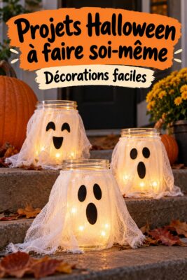 Des enfants s'amusent à créer des décorations DIY pour Halloween