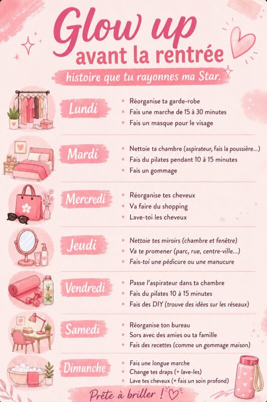 Femme souriante avec une peau éclatante, prête pour la rentrée