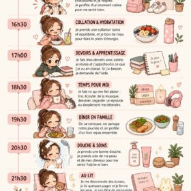 Illustration d'une mère et son enfant partageant un moment calme après l'école avec des livres