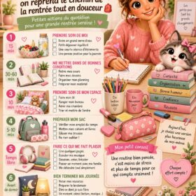Une mamie et son petit-fils établissant une routine matinale joyeuse avant la rentrée.