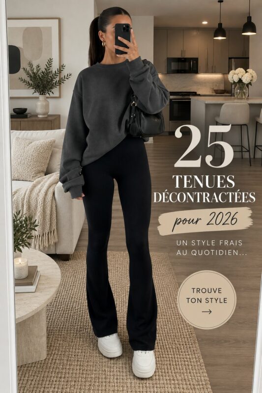Femme portant une tenue décontractée, style frais et quotidien