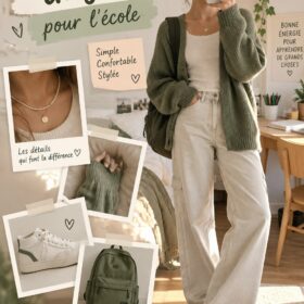 Ensemble coloré d'enfants en tenue scolaire joyeuse