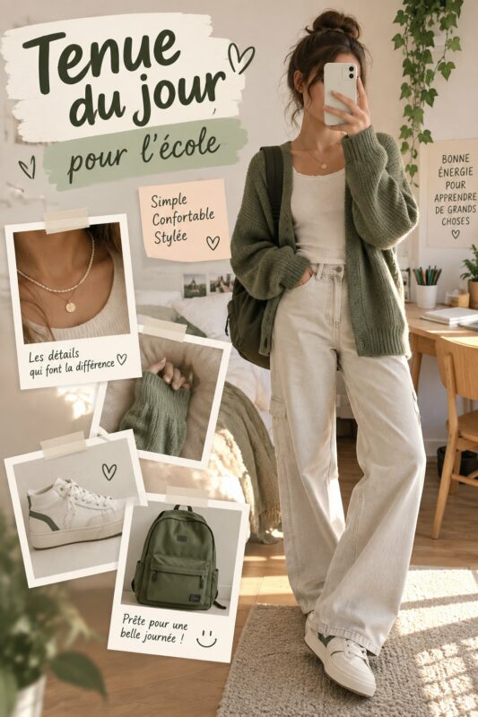 Ensemble coloré d'enfants en tenue scolaire joyeuse