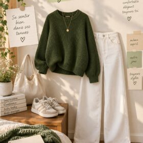 Enfants portant des tenues tendance et colorées