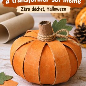 Citrouilles de récupération décoratives faites maison pour Halloween.