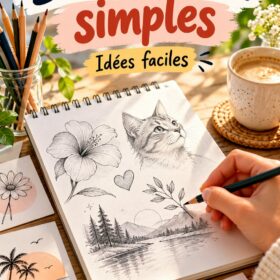 Des enfants réalisant des dessins simples et colorés ensemble