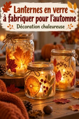Lanternes en verre créées pour une ambiance chaleureuse d'automne