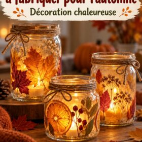 Lanternes en verre créées pour une ambiance chaleureuse d'automne