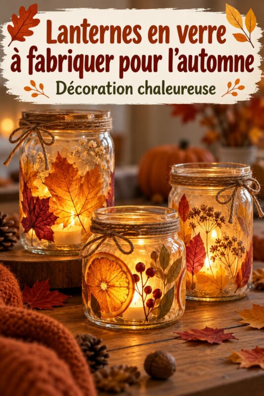 Lanternes en verre créées pour une ambiance chaleureuse d'automne