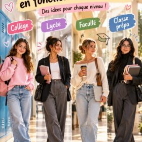 Un enfant portant une tenue stylée pour l'école